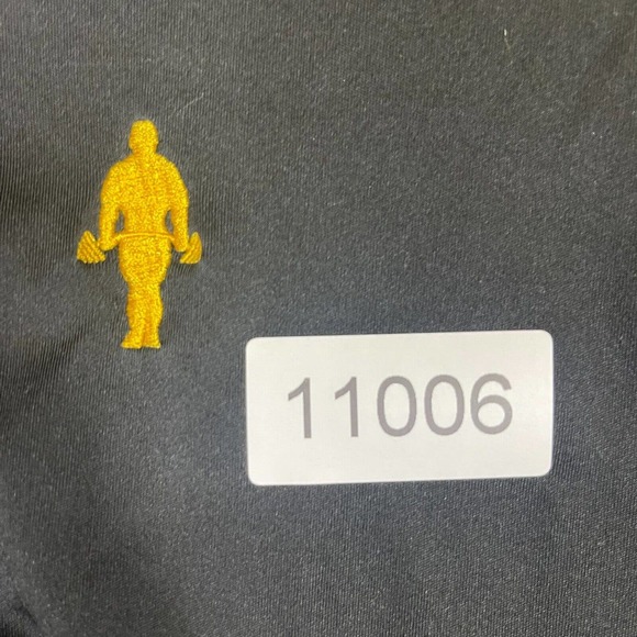 Gold's Gym Shirt Adult Medium Black Mock Neck Logo Long Sleeve Performance Women - Picture 10 of 10